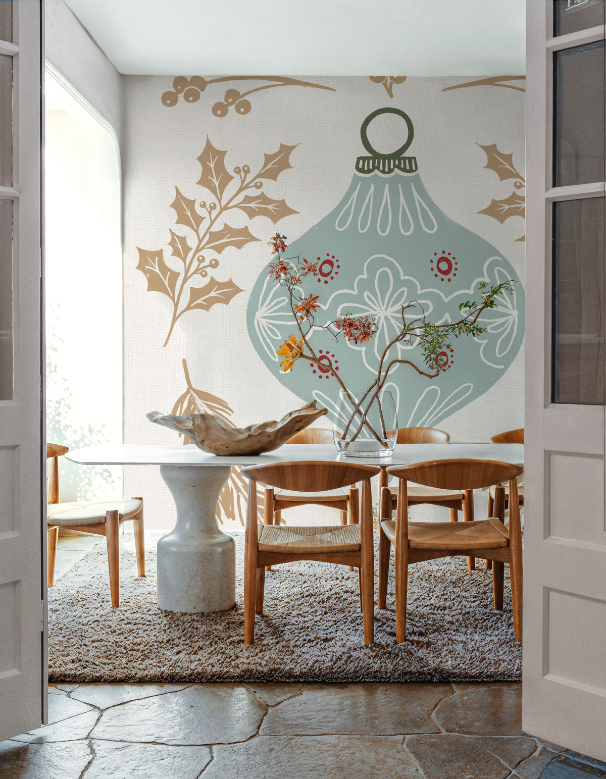 Holiday Form VII Color Mural Wallpaper - room preview 04