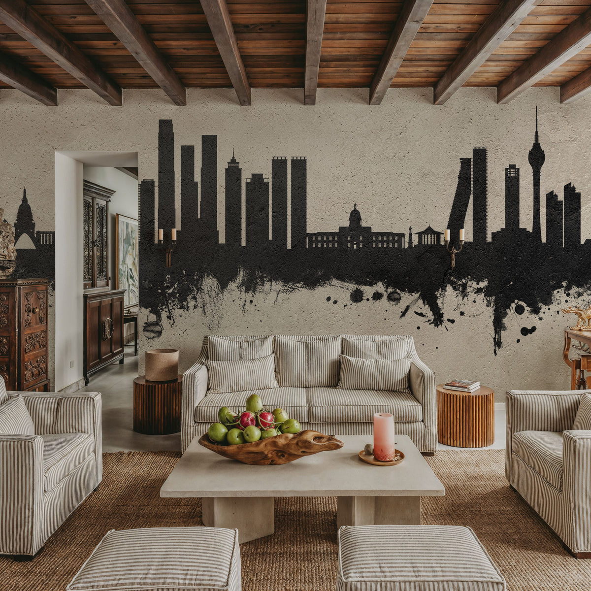 Colombo Sri Lanka Skyline Concrete Mural Wallpaper - room preview 04