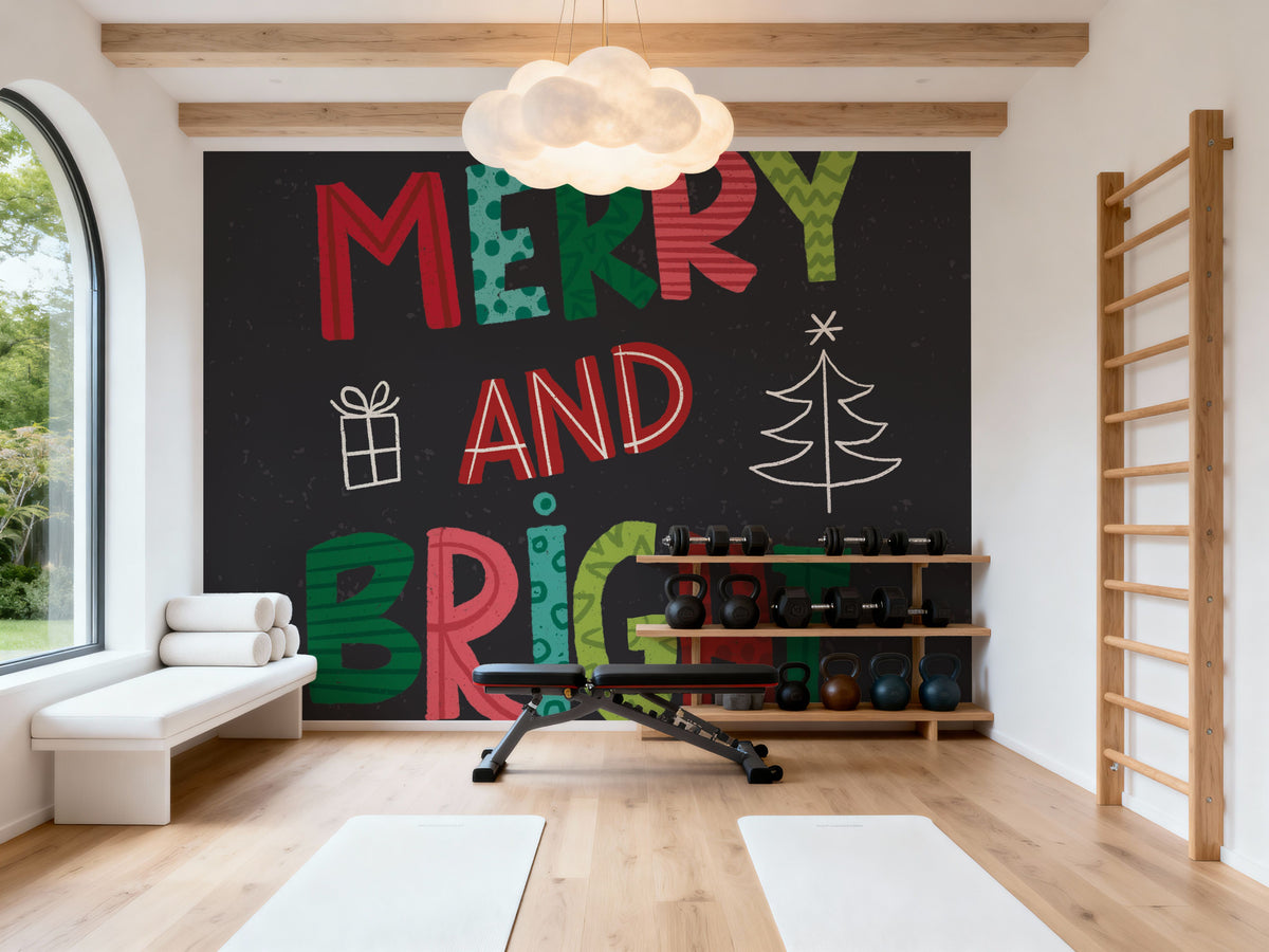 Holiday Wishes III Mural Wallpaper - room preview 04