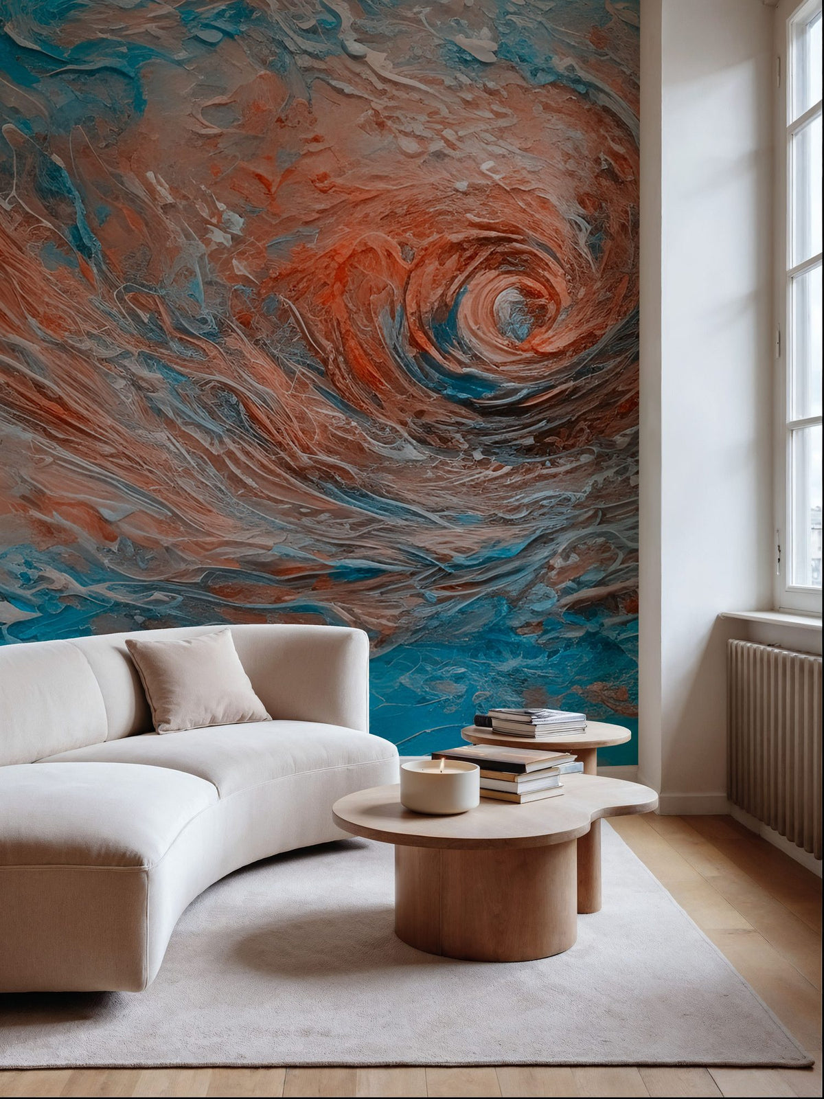 Abstract Rose Mural Wallpaper - room preview 04