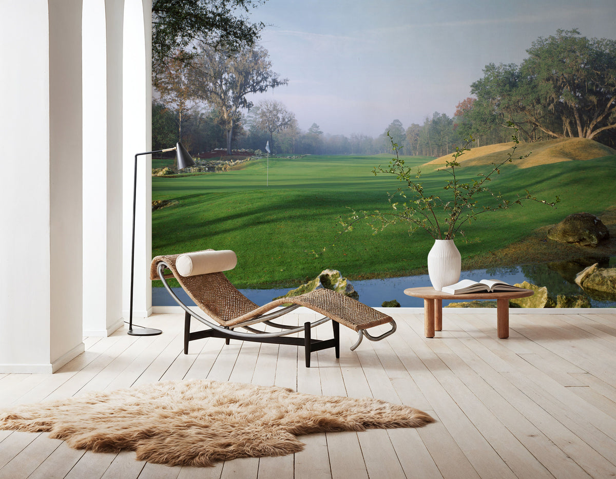 Misty Fairway Serenity Mural Wallpaper - room preview 04