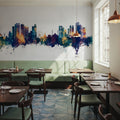 Sharjah Skyline Blue & Bronze Mural Wallpaper - room preview 04