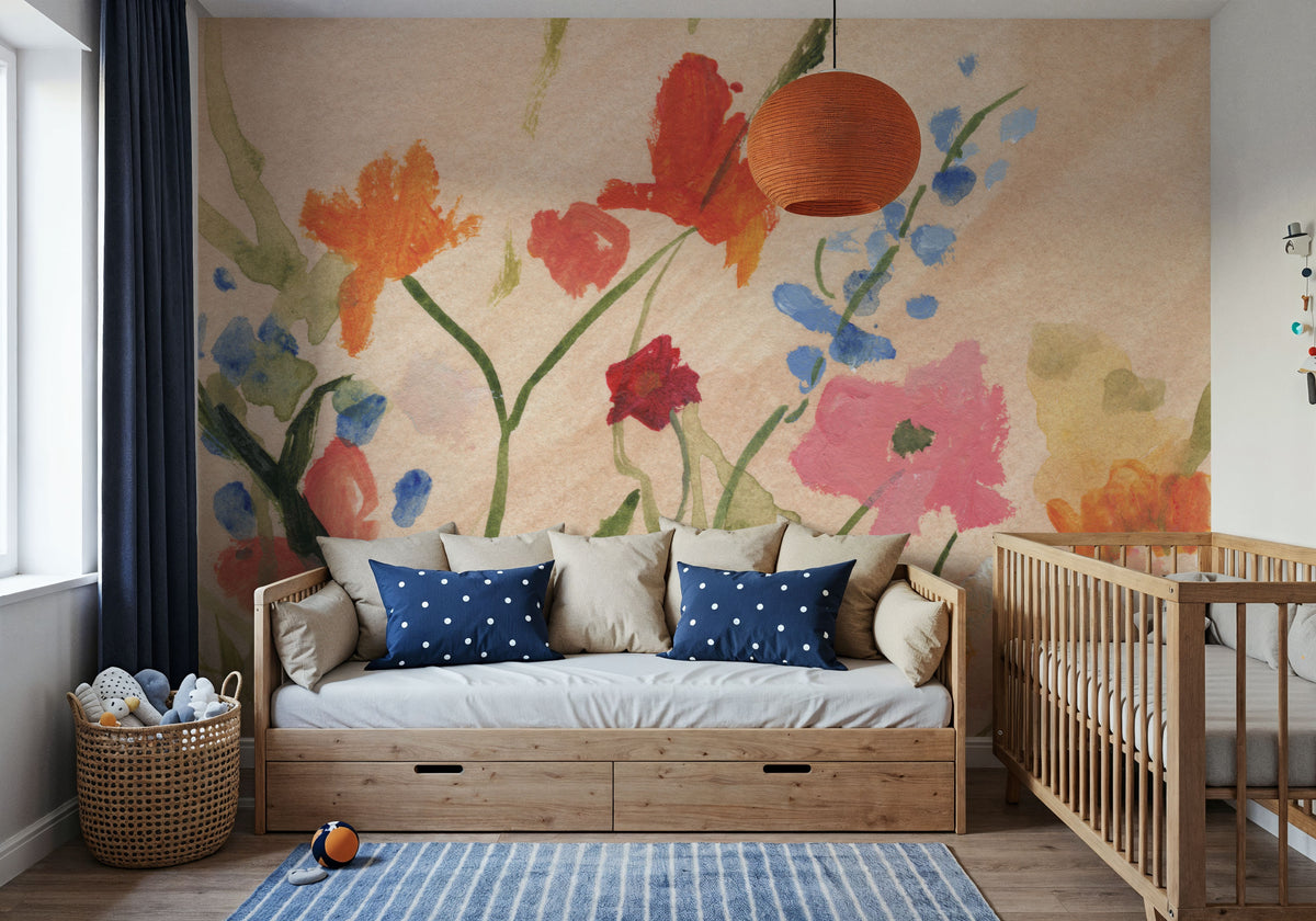 Wildflowers I Mural Wallpaper - room preview 04