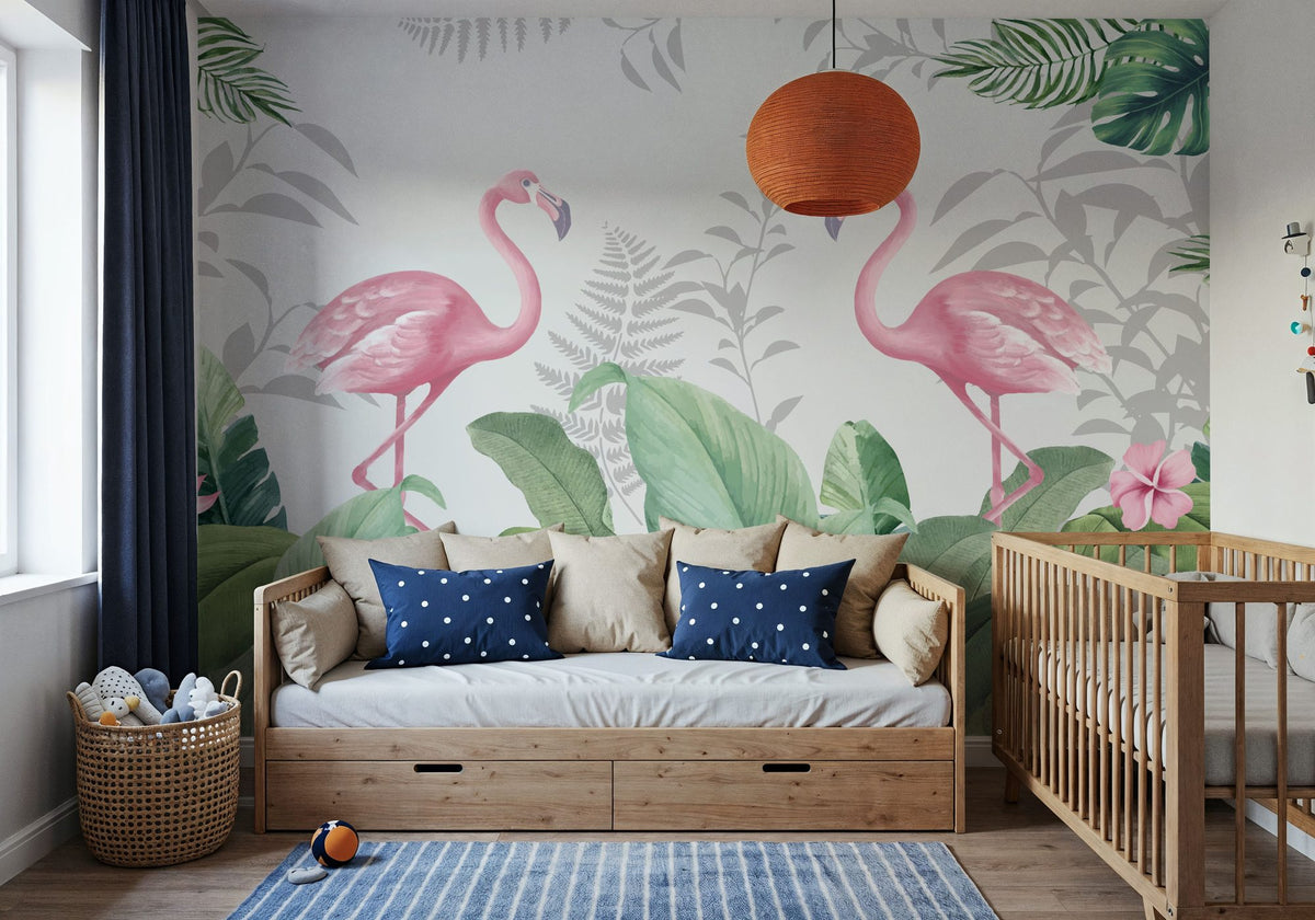 Dwellpaper Flamingo Challenge Mural Wallpaper image 4