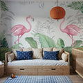 Flamingo Challenge Mural Wallpaper - room preview 04
