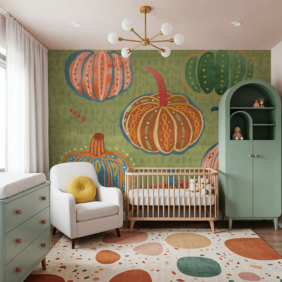 Harvest Whimsy III Mural Wallpaper - room preview 04