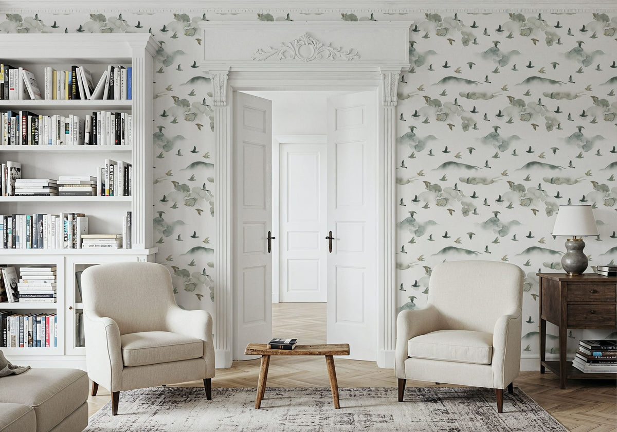 Autumn Flight Mural Wallpaper - room preview 04
