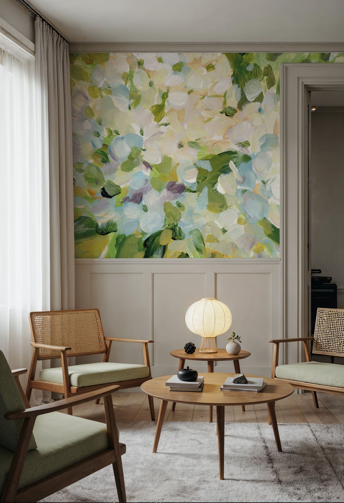 Hydrangea Joy Mural Wallpaper - room preview 04