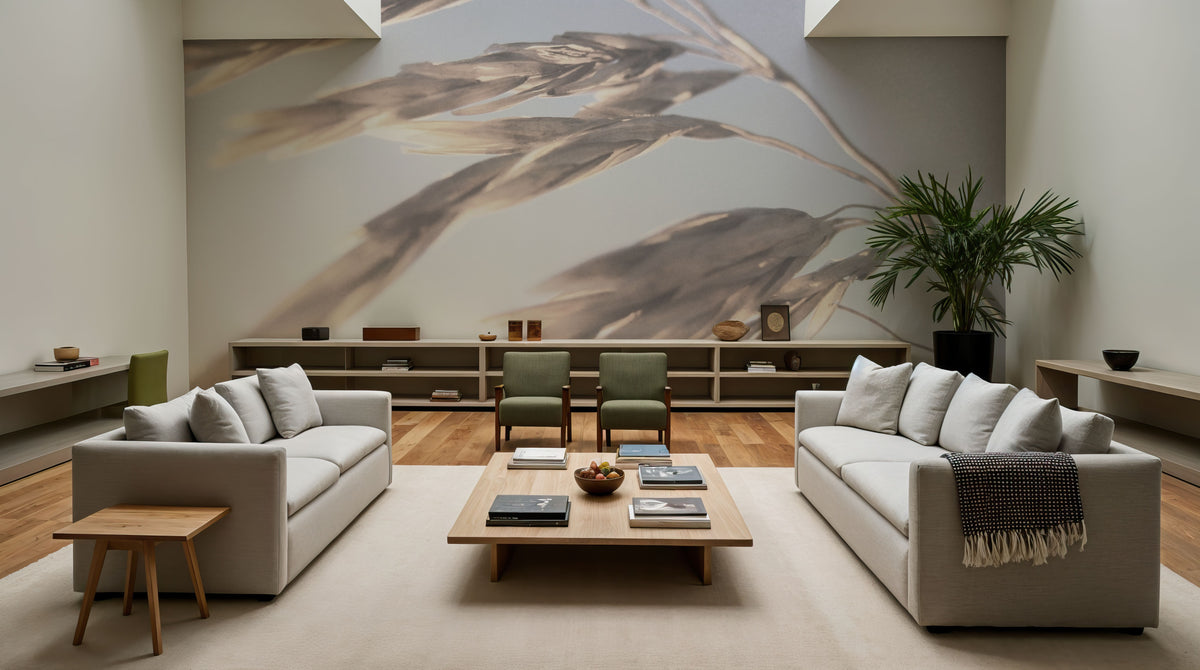 Windy Wheat Fields II Light Mural Wallpaper - room preview 04