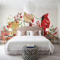 Winterberry Tidings V Mural Wallpaper - room preview 04