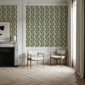 Verdant Plume, Olive Mural Wallpaper - room preview 04