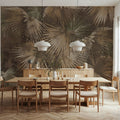 Retro Sunny Palms Mural Wallpaper - Warm Tone - room preview 04