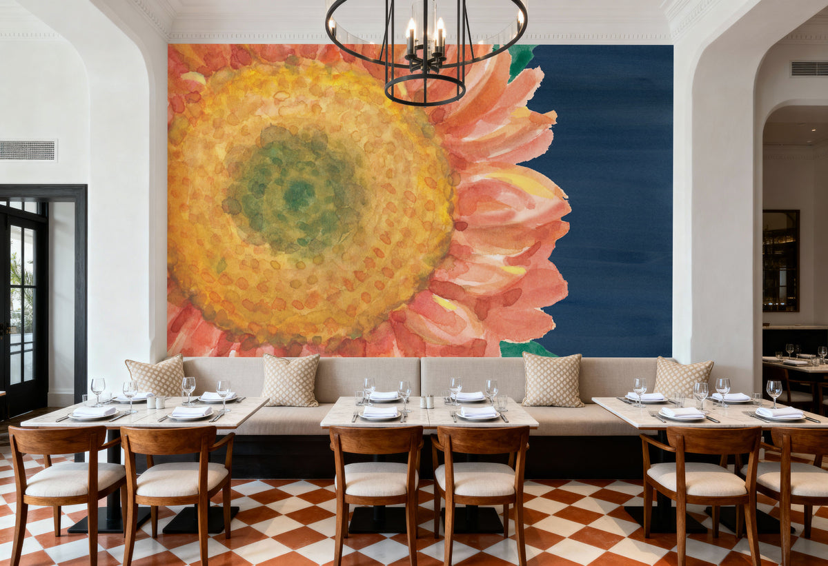 Floral Drama VIII Mural Wallpaper - room preview 04