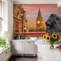 Trafalgar Square Lion Mural Wallpaper - room preview 04