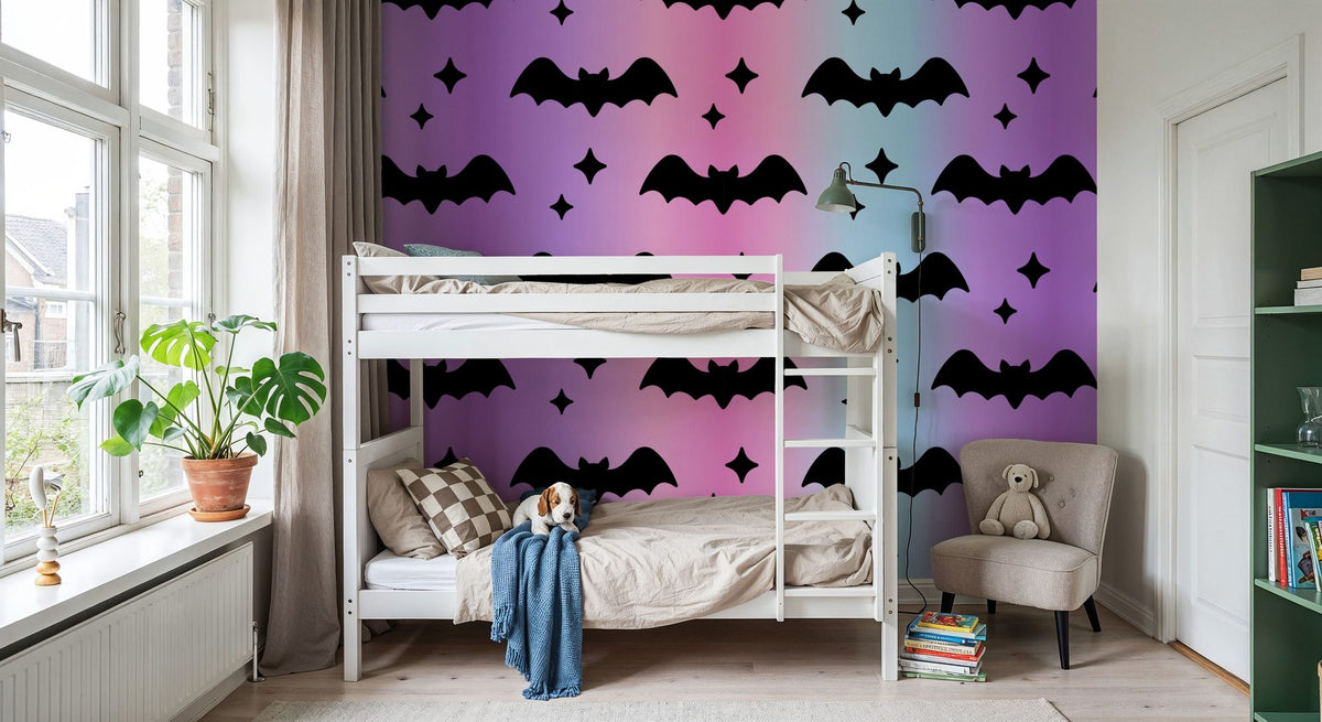 Twilight Bat Mural Wallpaper - room preview 04