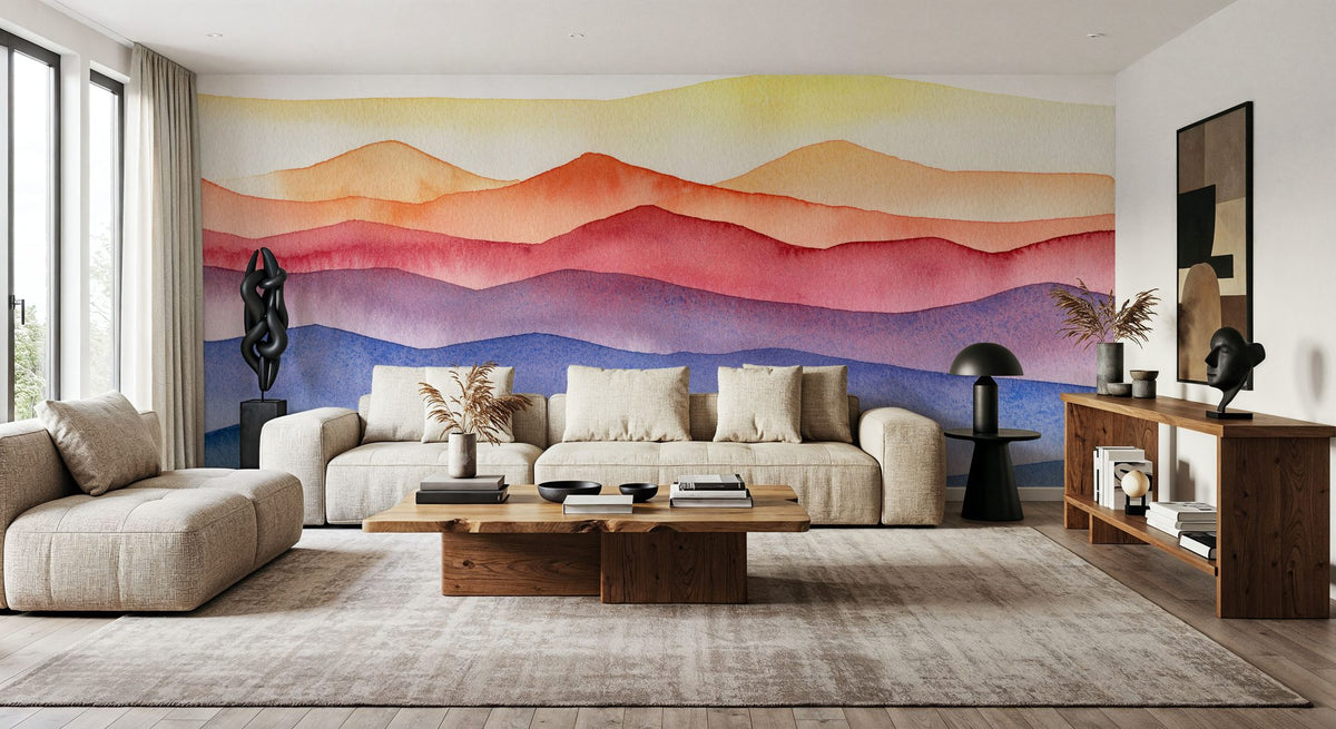 Rainbow Mountains Mural Wallpaper - room preview 04