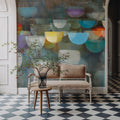 Blurry Lights Crop Mural Wallpaper - room preview 04