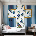 Floral Cross II Mural Wallpaper - room preview 04