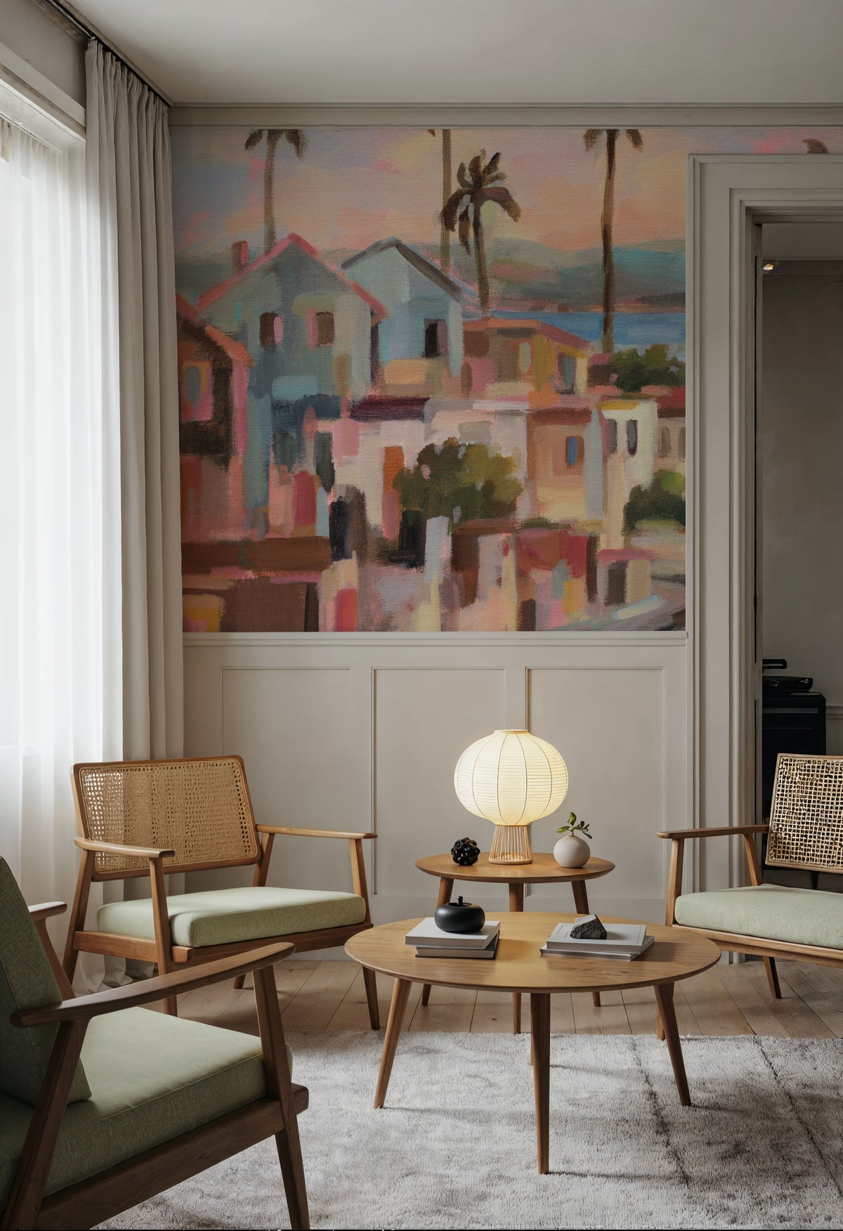 California Sunrise Street Mural Wallpaper - room preview 04