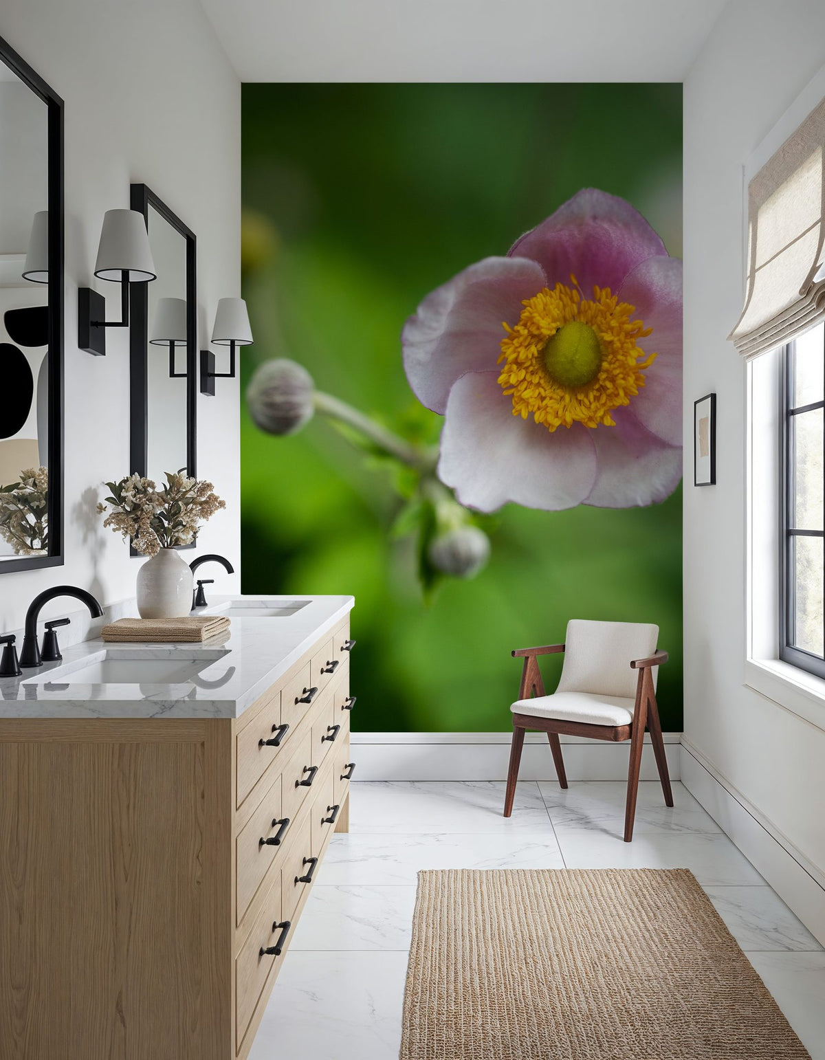 Autumn Anemone Mural Wallpaper - room preview 04