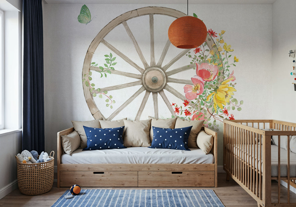 Soft Meadow VII Mural Wallpaper - room preview 04