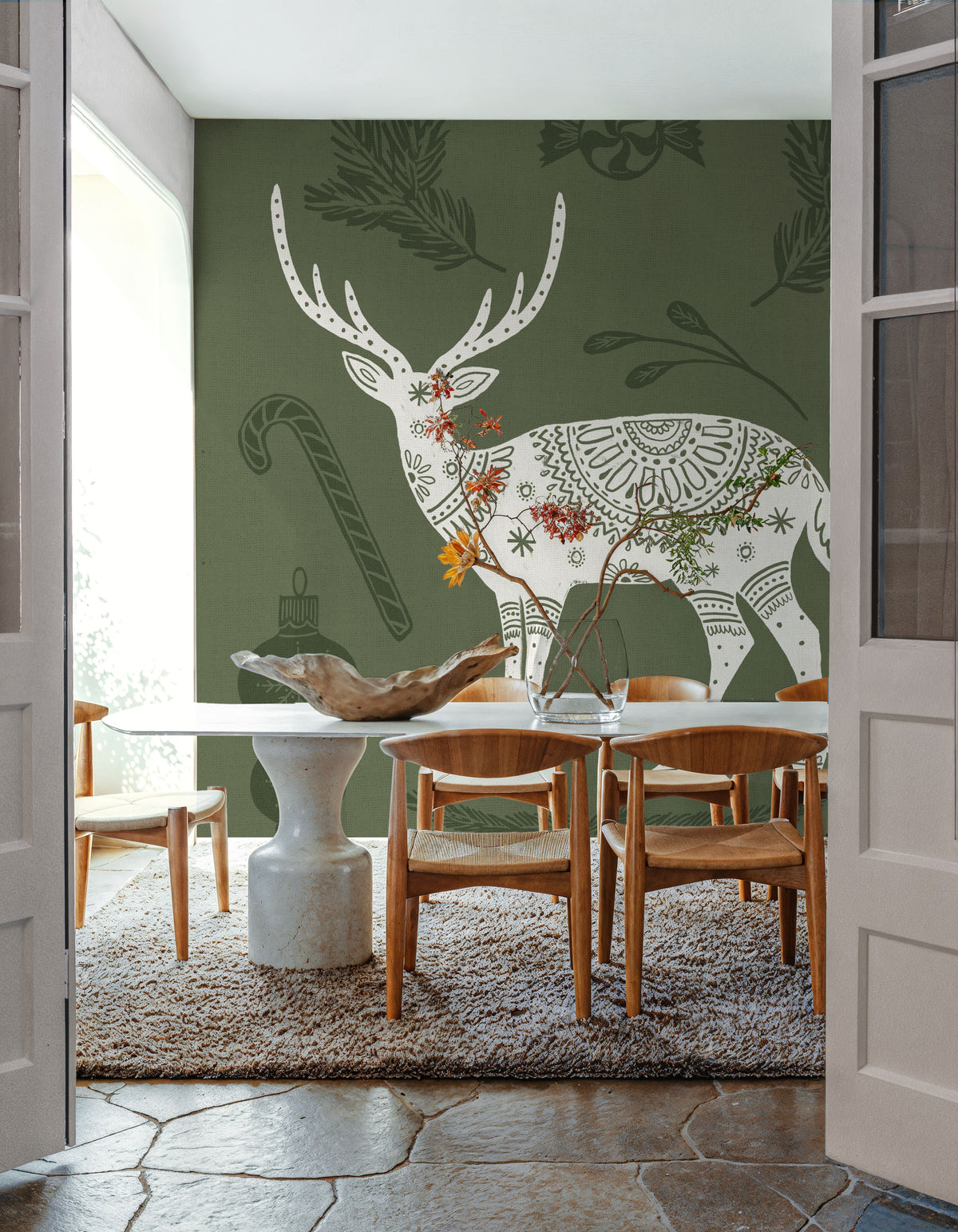 Holiday Form X Mural Wallpaper - room preview 04