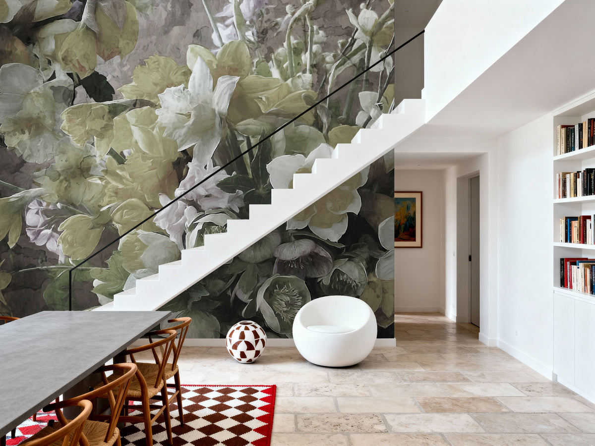 Vanilla Blooms Mural Wallpaper - room preview 04