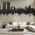 Madrid Skyline Concrete Mural Wallpaper - room preview 04