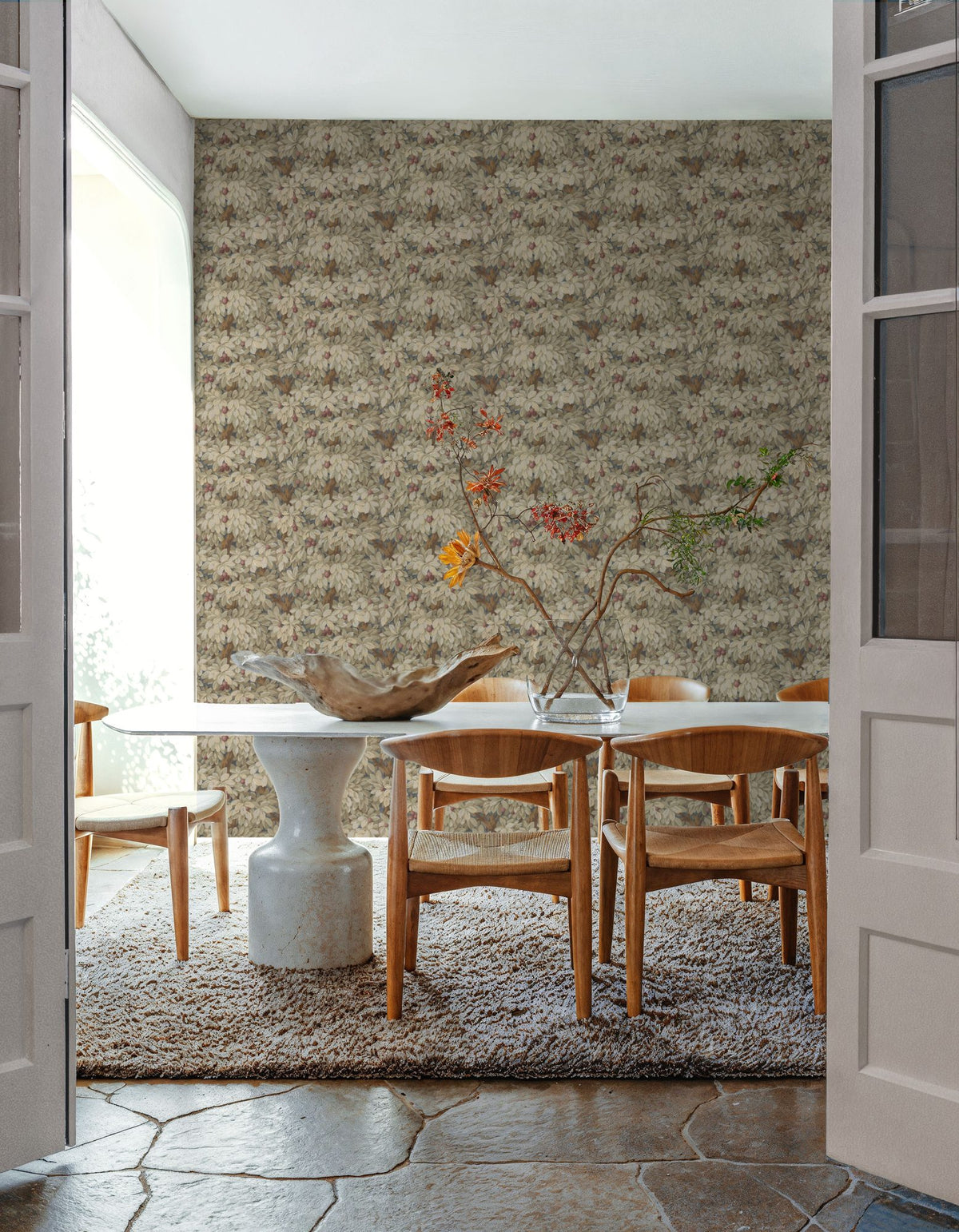 Fruit Tree Bower, Beige Mural Wallpaper - room preview 04