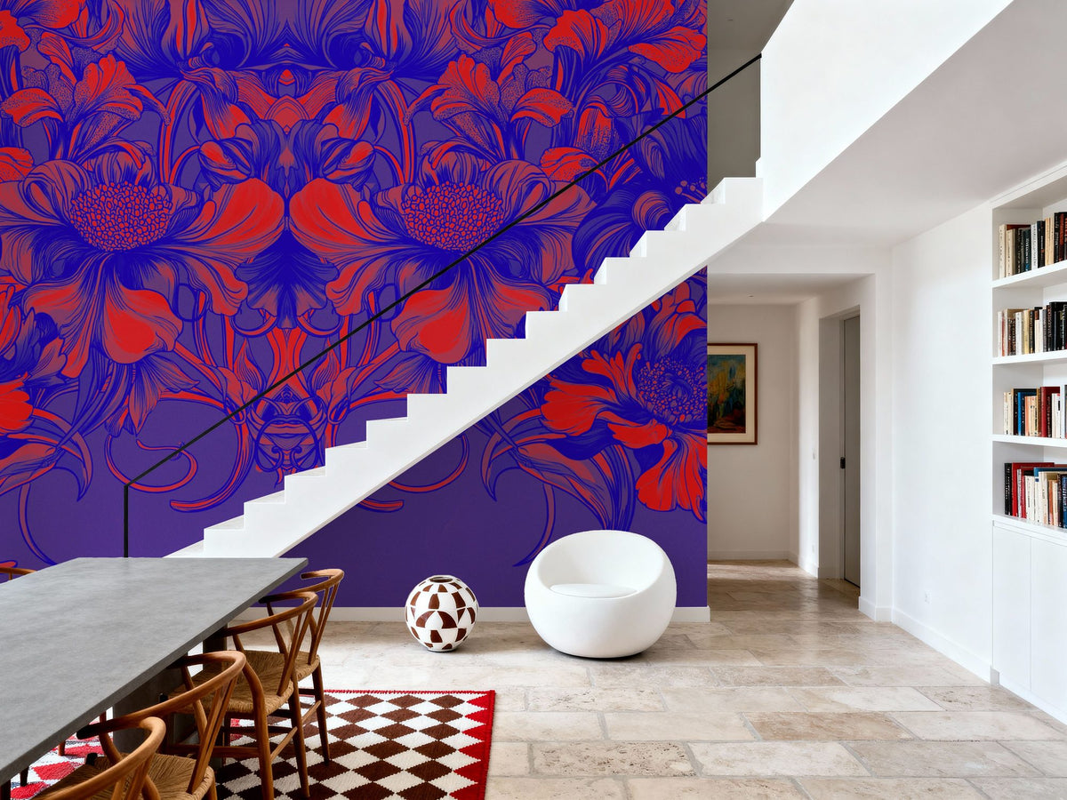 Scandi Flower II Mural Wallpaper - room preview 04