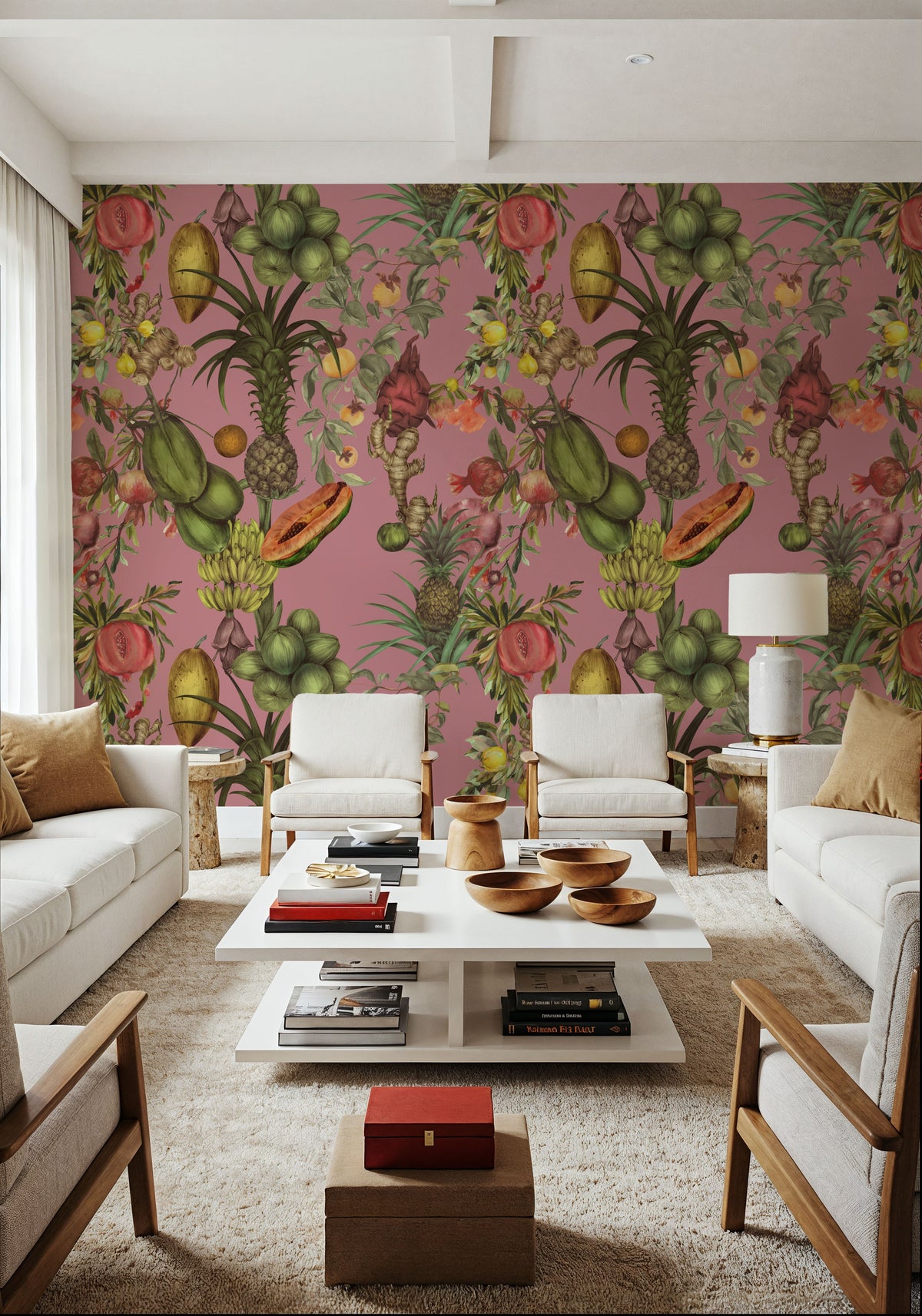Juicy Fruits, Rasperry Smoothie Mural Wallpaper - room preview 04