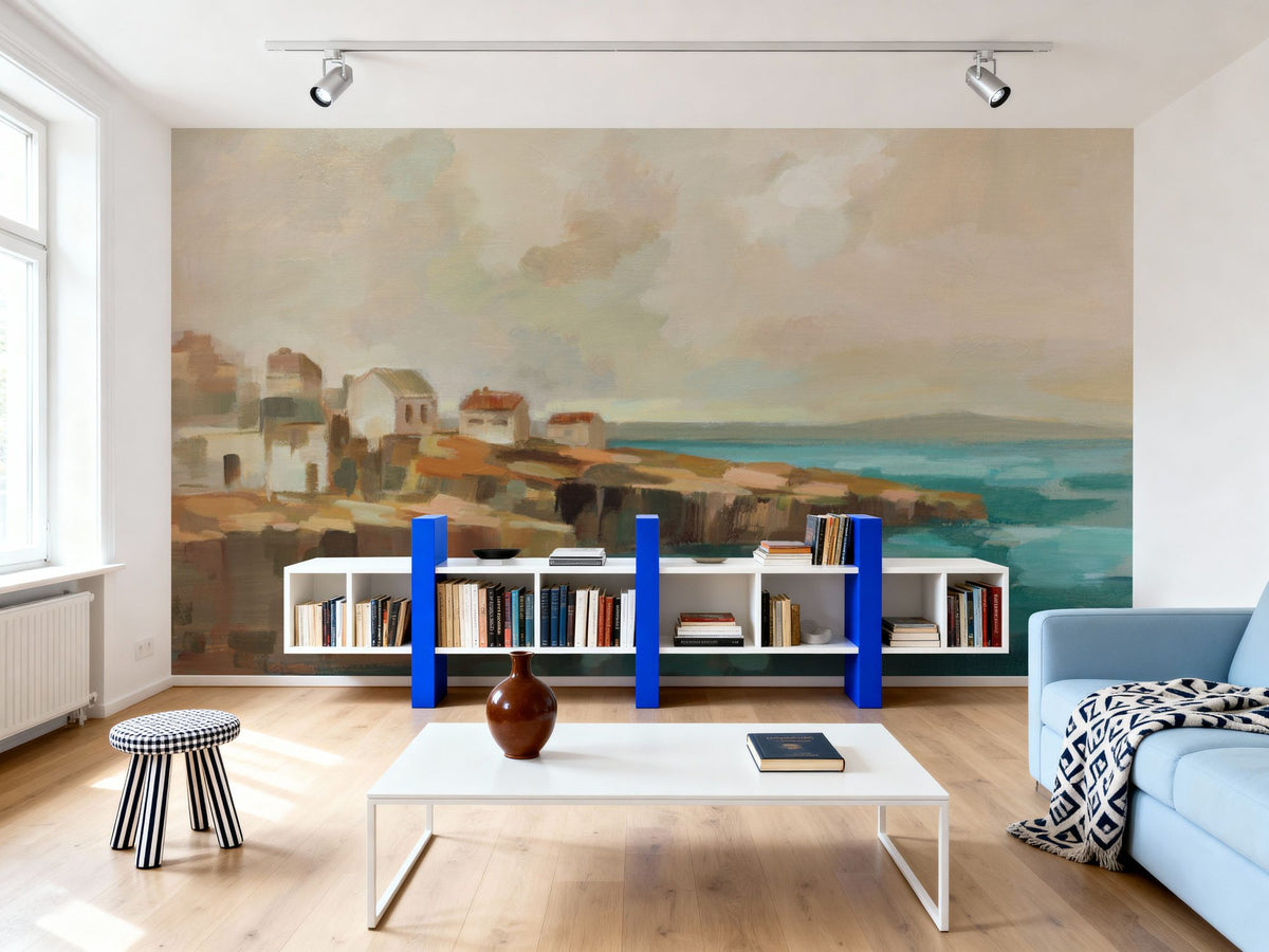 Southern Coast Town Mural Wallpaper - room preview 04