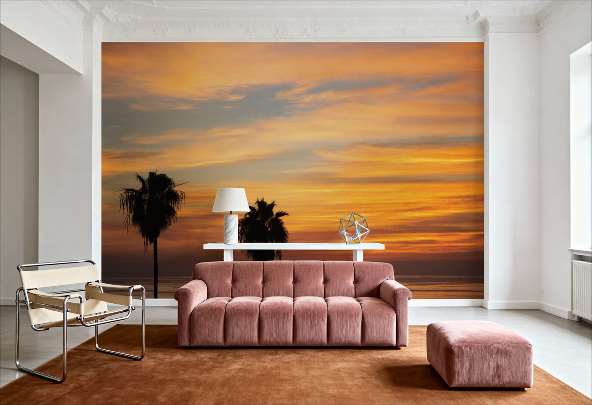 Sunset Palms III Mural Wallpaper - room preview 04