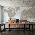 World Map Cities - Ghada Mural Wallpaper - room preview 04