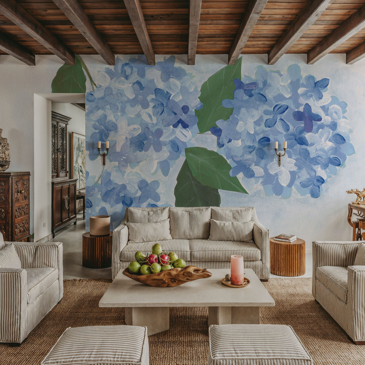 Providence Hydrangea II Mural Wallpaper - room preview 04