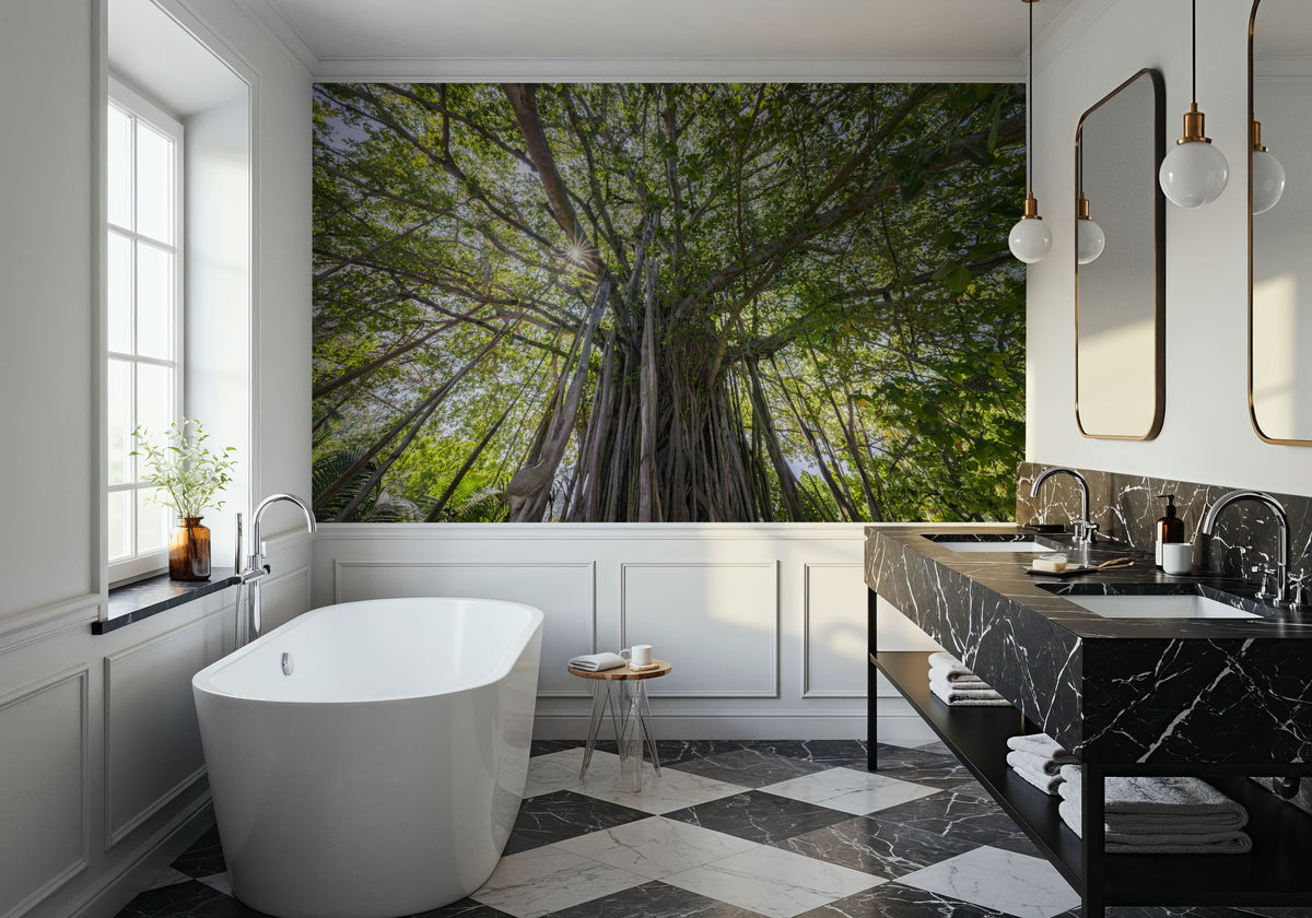 Banyan Tree Mural Wallpaper - room preview 04