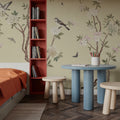 Peony Tree, Pistachio Creme Mural Wallpaper - room preview 04