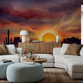 Arizona Sunset - Landscape Watercolor Series Mural Wallpaper - room preview 04