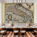 Old Map of Italy, 1570 Mural Wallpaper - room preview 04