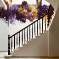Darmstadt Skyline Purple & Gold Mural Wallpaper - room preview 04
