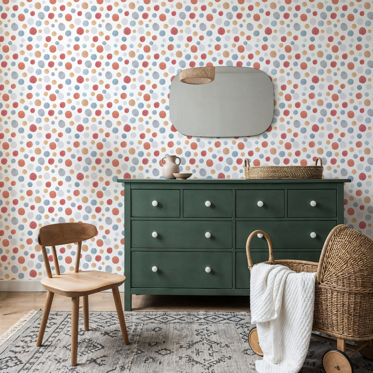 Brushed Circles Mural Wallpaper - room preview 04