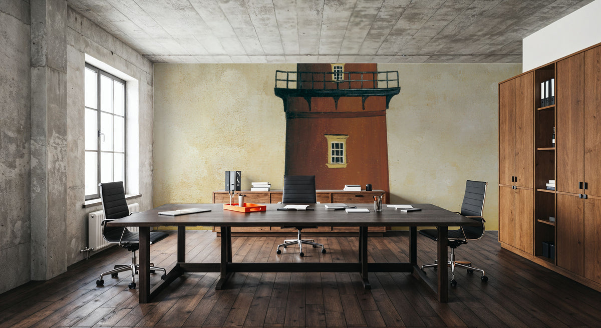 Harbor View Mural Wallpaper - Warm Tone - room preview 04
