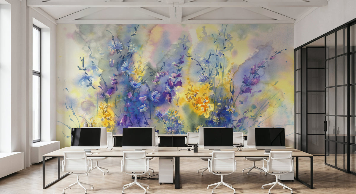 Ethereal Wildflower Mural Wallpaper - room preview 04