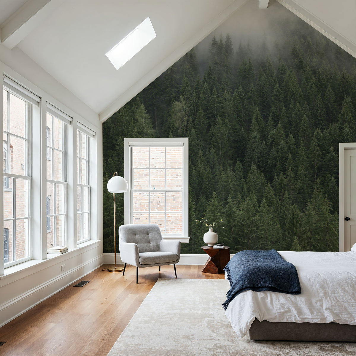 Foggy Treetops Mural Wallpaper - room preview 04