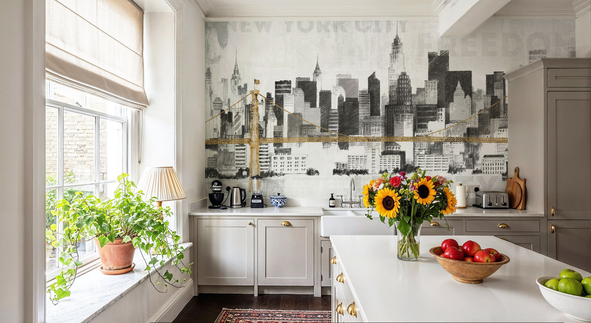 New York Skyline II Mural Wallpaper - room preview 04