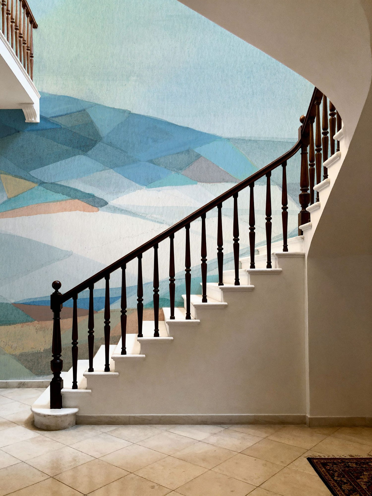 Geo Mountain Mural Wallpaper - room preview 04