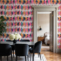 Rose Quarts Ikat Mural Wallpaper - room preview 04