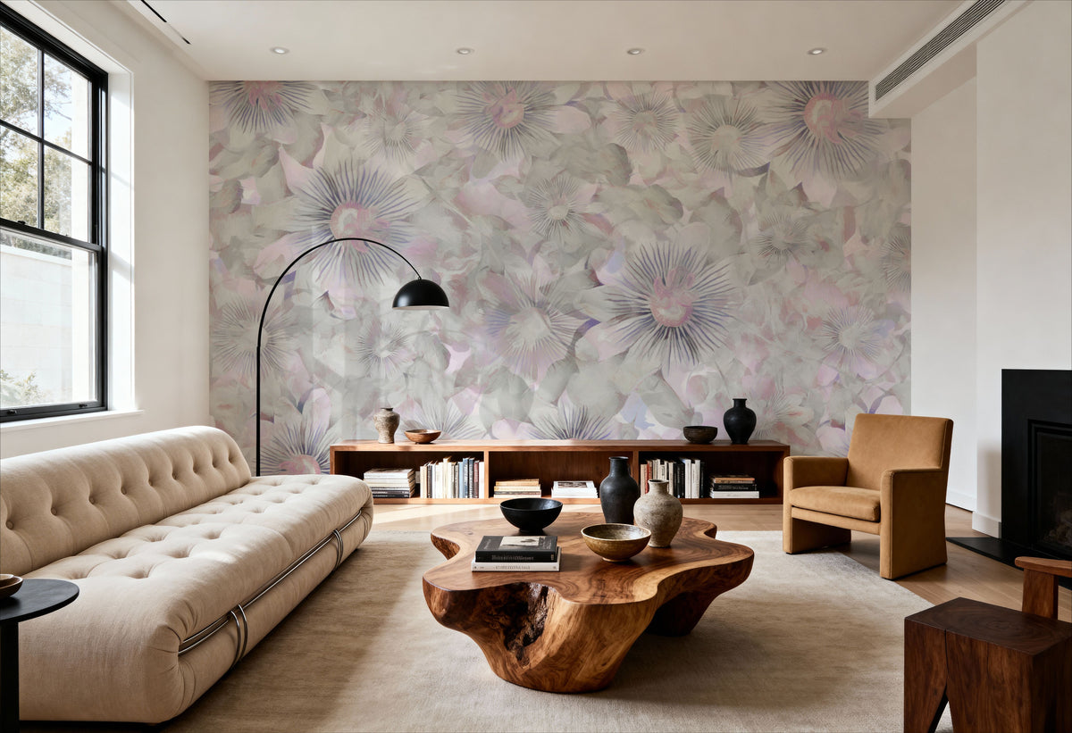 Smiling Flowers Mural Wallpaper - room preview 04