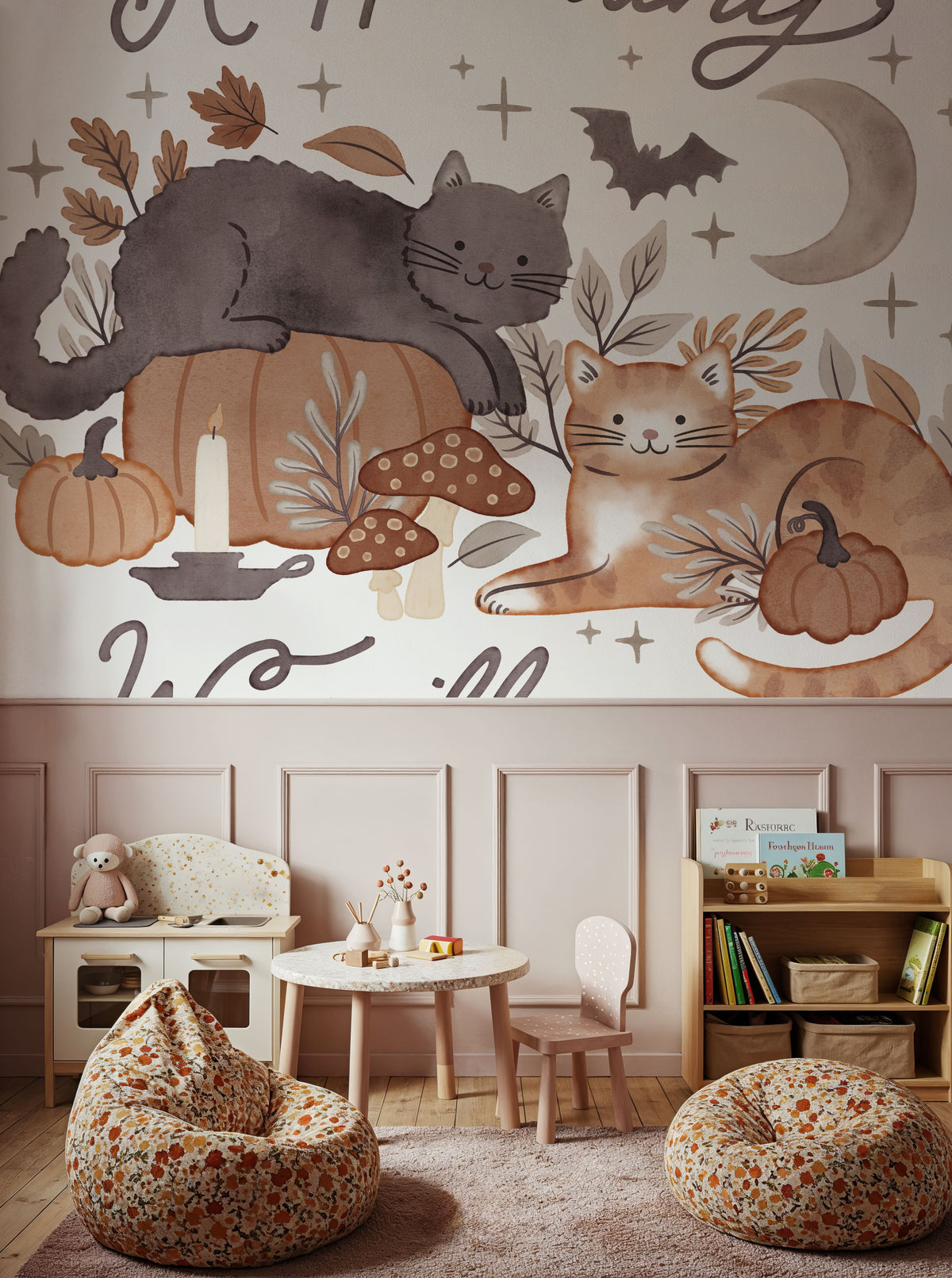 Pumpkins and Paws III Mural Wallpaper - room preview 04