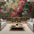 Antique Rose Bouquet Mural Wallpaper - room preview 04
